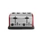 Klarstein BT-211-R Toaster 4 Slice Stainless Steel 1650W, red (household goods)