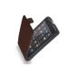De Serg Genuiine UltraSlim Leather Case for Samsung Galaxy S2 i9100 flip top in brown genuine leather De Serg.  (Electronics)