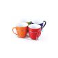 5 pcs.  Cup Set with Stand - ceramic cups 580 ml - tea - coffee cups - dishes - cup - Jumbo cup (household goods)