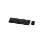 Hama Trento Wireless Keyboard with Mouse Set, whisper quiet and low-profile keys, black (Accessories)