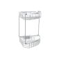 Enzo Rodi 606010 Corner shower basket with 2 floors brass stainless chrome 26.3 x 18.5 x 18.5 cm (household goods)