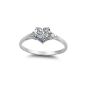 Ring in sterling silver with cubic zirconia (jewelry)