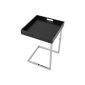 Invicta Interior Ciano Design side table tray-table black chrome 40 x 40 cm (household goods)