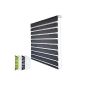 Duo-blind Klemmfix without drilling double blind with clamping carrier (WxL) 80 x 150 cm anthracite