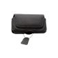 Leather Cross Case for Samsung Galaxy Y S5360 black side pocket belt pouch cell phone pocket (Electronics)