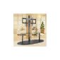 TV rack furniture cabinet with TV mount for 27 to 55 inches Plasma LCD TV Black 2 glass shelves