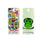 OnePlus ONE silicone 2x SET sweet owl design protection Smartphone Mobile Hard Case with Case Bumper thematys® (Electronics)