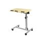 Yahee365 New Laptop Table Laptop Notebook Netbook table with casters adjustable beige (A)