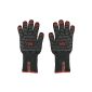 1 pair culinario barbecue gloves, professional potholders, baking glove heat resistant up to 250 ° C, with high waist (household goods)
