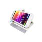 Deluxe Stand Case Cover White and Portfolio Wiko Iggy and 3 + PEN FILM OFFERED !!  (Electronic devices)