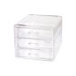 Promobo -Safe Jewelry Box Storage 3 Drawers Luxe White Acrylic (Jewelry)