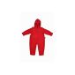 Hoppediz fleece jumpsuit, Red (56-62) (Textiles)