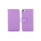 Skque® PC case Magnetic Flip PU Leather Folio Case for Apple iPhone 5 / 5S, Purple (Wireless Phone Accessory)