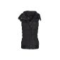 Eight2Nine Ladies Down Vest detachable hood by Stitch & Soul Black (Textiles)