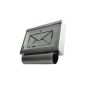 40x38x10 cm stainless steel letterbox with newspaper compartment (tool)