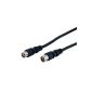 Antenna cable black, double shielding, straight, 15m, Good Connections® (Electronics)