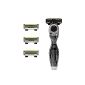 SHAVE-LAB - SEIS - Starter Set Shaver with 4 blades (Black Edition with P.6 - for men) (Health and Beauty)