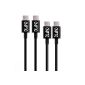Dland DL-USBC-02 Braided Micro-USB cable, black (4 pieces) (Electronics)