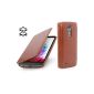 StilGut® UltraSlim Case Case in Book Type Leather Style for LG G3 cognac, (Wireless Phone Accessory)