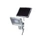 Brennenstuhl Solar LED spotlight SOL 80 ALU IP44 with infrared motion 8xLED aluminum, 1170840 (garden products)