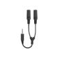 CELLUX headphone and headset 3.5mm Y-adapter port to connect two headphones 18.5cm black (Accessories)
