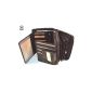 Leather Purses wallet in brown with plenty of storage space and 28 card slots (Textiles)