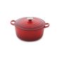 Tradition Le Creuset cast iron casserole cherry 24cm round 21001240602461 (Kitchen)