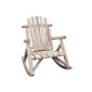 Leco Rustic roundwood rocking chair (garden products)