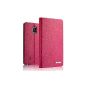 Labato book style Flipstyle Sansung Galaxy Note 4 Case Case leather in pink LBT SN4-01F33 (Electronics)