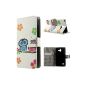 Two owls in flowers Case Case Case for Huawei Ascend Y550 - Coloured portfolio support function (Electronics)