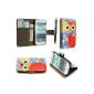 SAMSUNG GALAXY S3 S III Mini I8190 PU LEATHER CASE MAGNETIC FLIP SKIN COVER POUCH + GUARD + Stylus (Textiles)