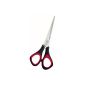Wedo 97665 Universal Scissors, stainless steel, pointed, plastic soft handles 16 cm, black / red (Office supplies & stationery)