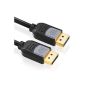 deleyCON 2m DisplayPort to DisplayPort cable - FullHD / 1080p / 3D / HDCP - DP (20 pin) connector on DP (20 pin) connector - gold-plated - for Apple Mac / PC / Notebook / Monitor / graphics card - 2 meters (Electronics)