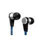 deleyCON SOUND TERS S6 - Earphones - Premium In-Ear Headphones concept for all devices with jack port - Blue (Electronics)