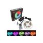 Salcar®: 5m RGB LED Strip Waterproof IP65 + 72W power supply (12V) + 44 Key Remote Controller and / LED Strip bar Lichterkette Carnival Birthday Party / Complete Set !!  (Household goods)