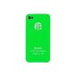 iProtect Premium Hard Case / Case / Case for Apple Iphone 4 / 4S / 4 S green / green / neon green logo (Electronics)