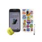 Case Case Case For Samsung Galaxy S4 I9190 Mini + Mini Stylus + Screen Protector AOA Cases® (white owl) (Electronics)
