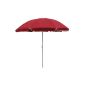 Beach umbrella, beach umbrella 180cm red, bendable (garden products)
