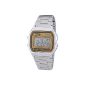 Casio - Vintage - A158WEA-9EF - Mixed Watch - Quartz Digital - Dial Gold - Silver Steel Bracelet (Watch)