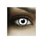 Colored contact lenses with strength Vampiric 'white Fun Lenses Crazy fun perfect for Halloween and Carnival (Personal Care)