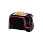 Severin - 2556 - Automatic Toaster - 820 W - thermostat - black / metallic red (Kitchen)