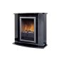 EWT Mozart de Luxe black electric fireplace with remote control (household goods)