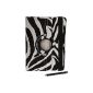 Cover Case for Samsung Galaxy Tab 10.1 PRO (T520 / T525) - Zebra Leather Case with 360 ° swivel action rotation for portrait and landscape orientation with Free Screen Protector and Stylus Pen for Stuff4® (Accessory)