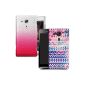 New Lottie's (pack of 2) transparent hard Case Cover + Aztec Rose & Retro Drops for Sony Xperia SP & Screen Protector & Stylus (Electronics)
