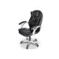 Office swivel chair - adjustable - tilt - faux leather - with double padding
