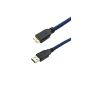aLLreli® Premium USB 3.0 Data Charging Cable Sync Cable Braid - Gold-plated contacts / Micro USB 3.0 contacts - High Speed ​​Blue - A Male to Micro B Male Adapter Cable Universal for Samsung Galaxy S5 Note 3 | Galaxy Note Pro 12.2 / Tab Pro 12.2 / Tab 2 7.0 | Nokia Lumia 2520 tablet | HTC ONE M9 + | Western Digital / WD / Seagate / Clickfree / Toshiba / Samsung Portable Hard Drive - 3M (Wireless Phone Accessory)