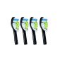 The Good 4x Generic replacement brush heads, compatible with Philips Sonicare Diamond Clean brush head for sonic toothbrushes (Standard), HX6064, Black.  (1PK x 4PCS) (Health and Beauty)
