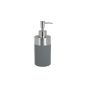 WENKO 19975100 Soap dispenser Creta Grey - Soft touch, Capacity 0:31 L, plastic - polystyrene, 8.2 x 17.6 x 7 cm, gray (household goods)