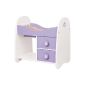 Bayer Design 51102 - doll bed bunk with wardrobe part and clothes rail Princess lilac wooden approximately 50/36/51 cm (toys)