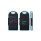 Expower (R) 6000mAh charger rain and dirt resistant solar panel / USB dual shock-Port Power Pack Portable external backup battery charger for iPhone 5 5 5 4 4 s, iPods (Apple adapter not included), Samsung Galaxy S5 S4, S3, S2, Note 3, Note 2, more kinds of Android Smart Phones, Windows phone and other devices more (Blue) (Wireless Phone Accessory)